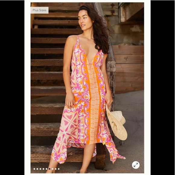 Abstract Midi Cover Up Dress Small - Picture 6 of 10